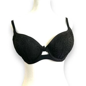 Victorias Secret Bra Sz 34D Lined Demi Body By Victoria Black Lace Sexy …
